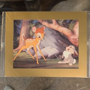 Disney Gold Framed Bambi and Thumper Print